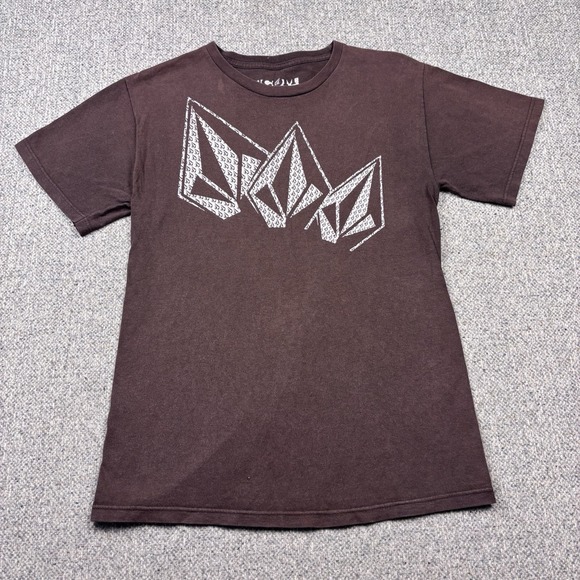 Volcom Other - Vintage Volcom Men Size S Brown T Shirt Y2K Diamond aop Logo Skate Tee Back Hit